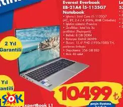 EVEREST EVERBOOK EB-21A4 İ5-1135G7 NOTEBOOK/DİZÜSTÜ BİLGİSAYAR/LAPTOP